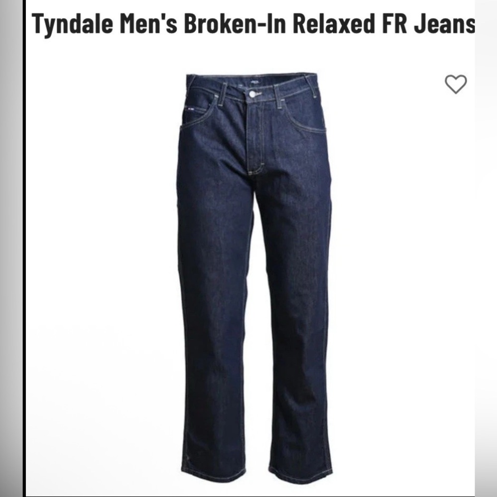 Tyndale FR Jeans Mens 36x36 Flame Resistant Utility F290T Relaxed Fit